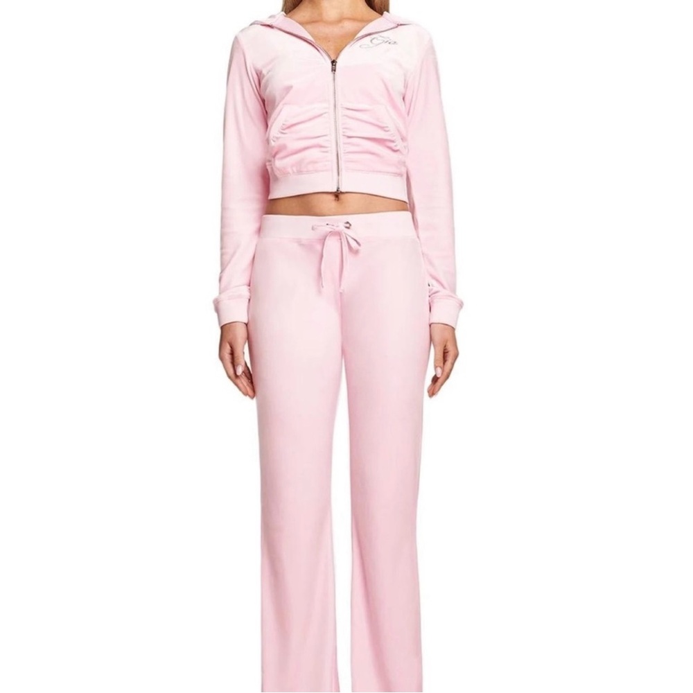 IAMGIA Pink Velour Hoodie